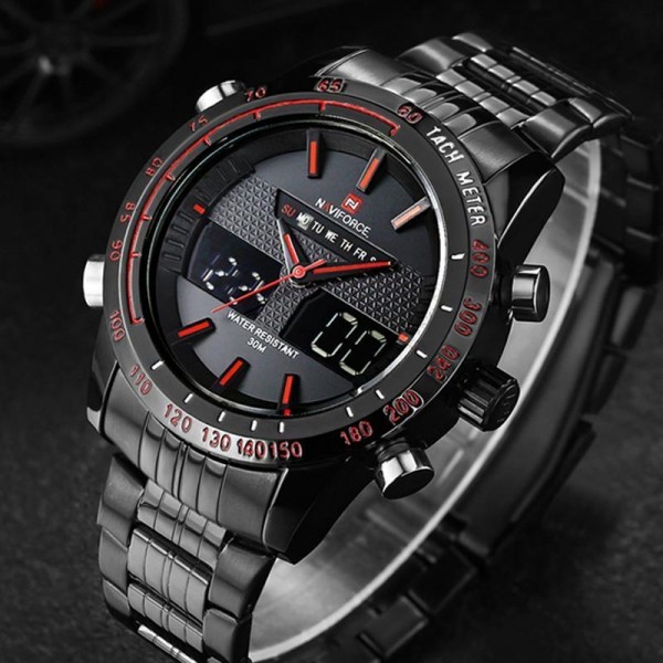 Naviforce Luxury Dual Display Watch - OmniMall.pk